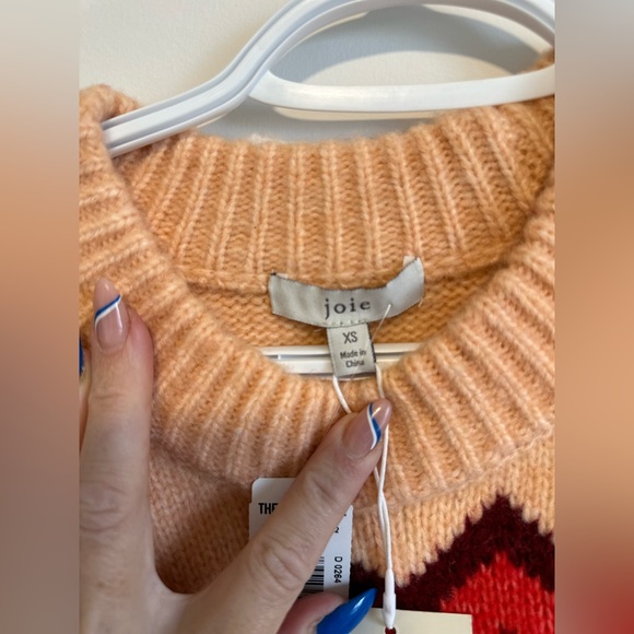 JOIE Natalye pink sand sweater, NWT, size xs - Picture 2 of 4